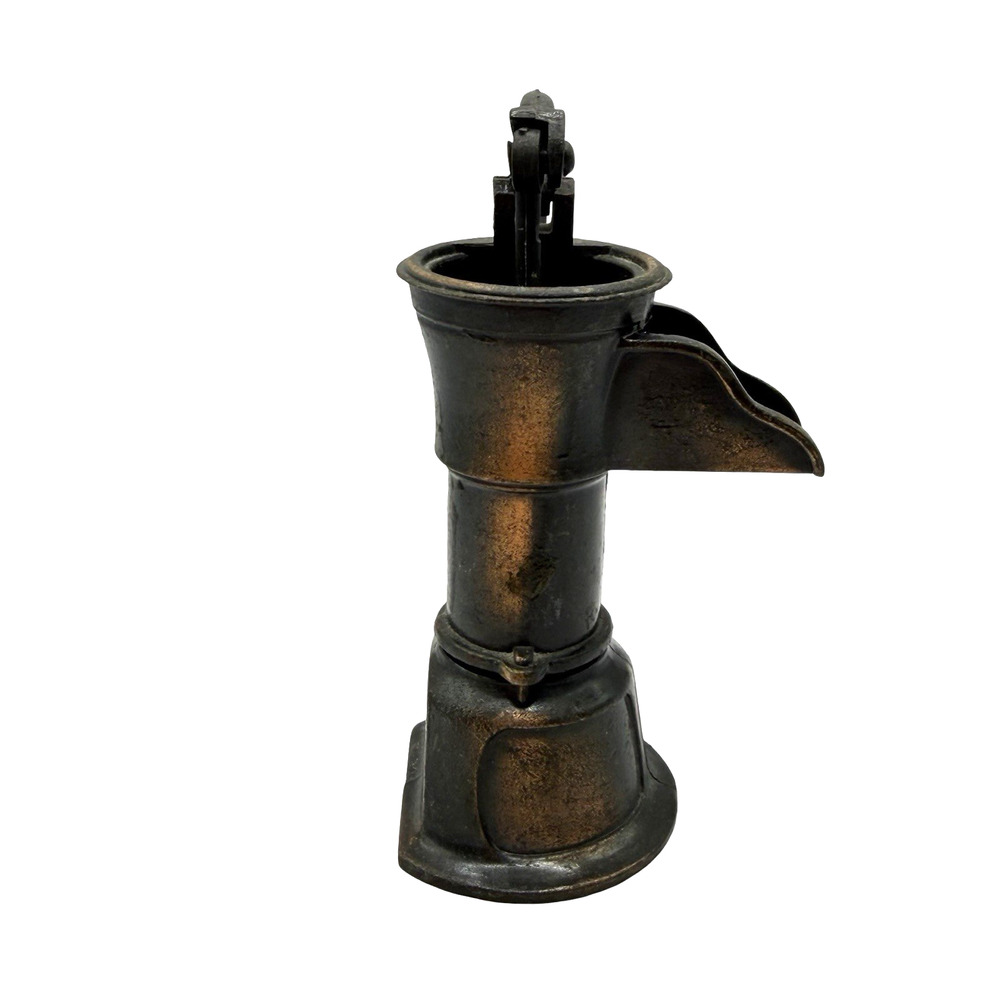Vintage Water Pump Pencil Sharpener Metal Hand Crank Working 3.5”